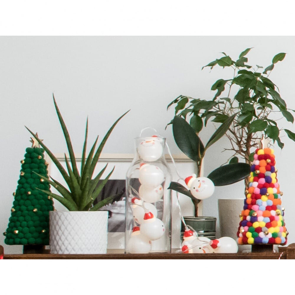 クリスマスツリー】28cm ポンポンミニツリー グリーン おしゃれ 北欧