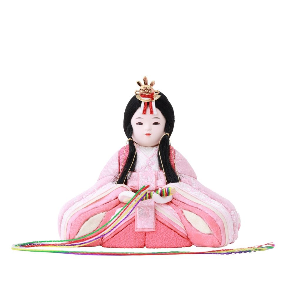 雛人形】木目込み親王飾り「刺繍八重桜」ひな人形 おしゃれ かわいい