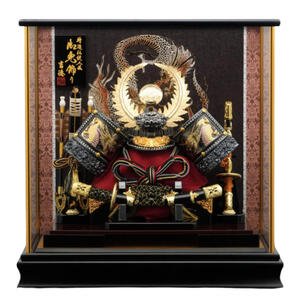 【五月人形】兜飾り ケース飾り「徳川家康 双龍一本太刀」(538108)初節句 男の子 端午の節句【メーカー直送】