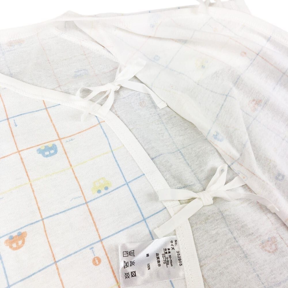 コンビ肌着 アニマル×車柄 2枚組(ホワイト×50-70cm) ベビーザらス限定