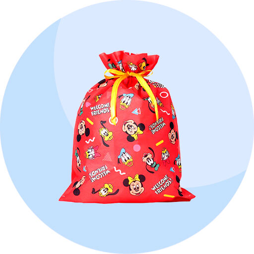 トイザらスクリスマスプレゼントギフト袋 梱包 サンタさん お誕生日