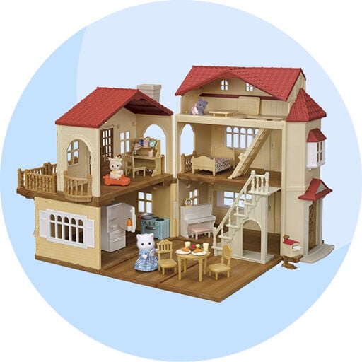 シルバニアファミリー 赤い屋根の大きなお家 ギフトセット -屋根裏は