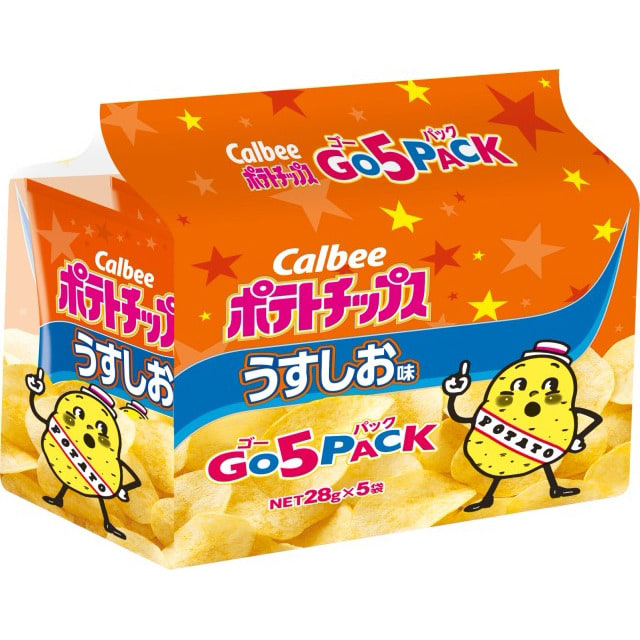  ポテトチップス うすしお味ゴー 28g×5袋【お菓子】カルビー