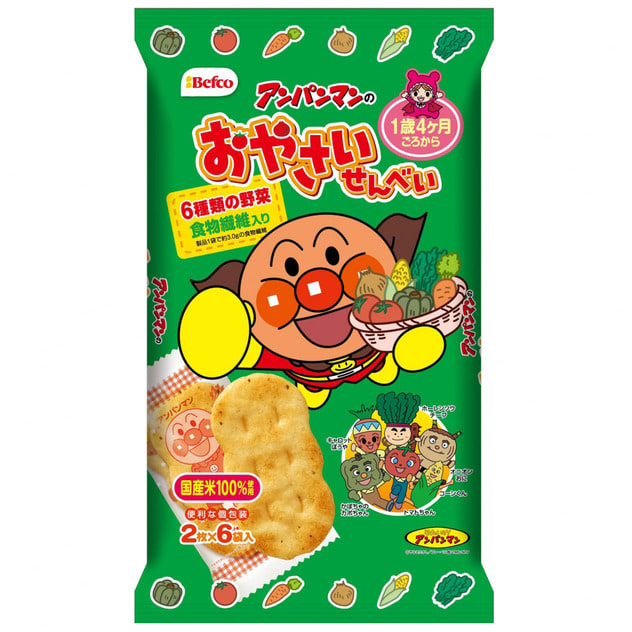 アンパンマンのおやさいせんべい 2枚×6袋 【お菓子】 | トイザらス
