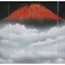 【五月人形】兜飾り ケース飾り「赤富士六角アクリルケース」 (537805)コンパクト 初節句 男の子 端午の節句【送料無料】