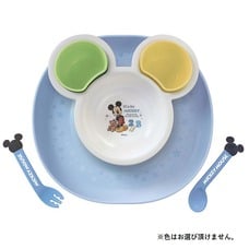 ミッキーマウス 食べこぼしキャッチプレート【色ランダム】