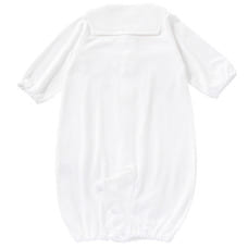 フード付きドレス　セーラー＆タイ（ホワイト×50-70cm）【送料無料】