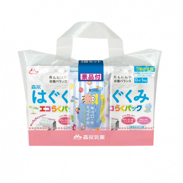 森永 E赤ちゃん エコらくパックの粉ミルク(合計3袋)  はぐくみ　大缶800g