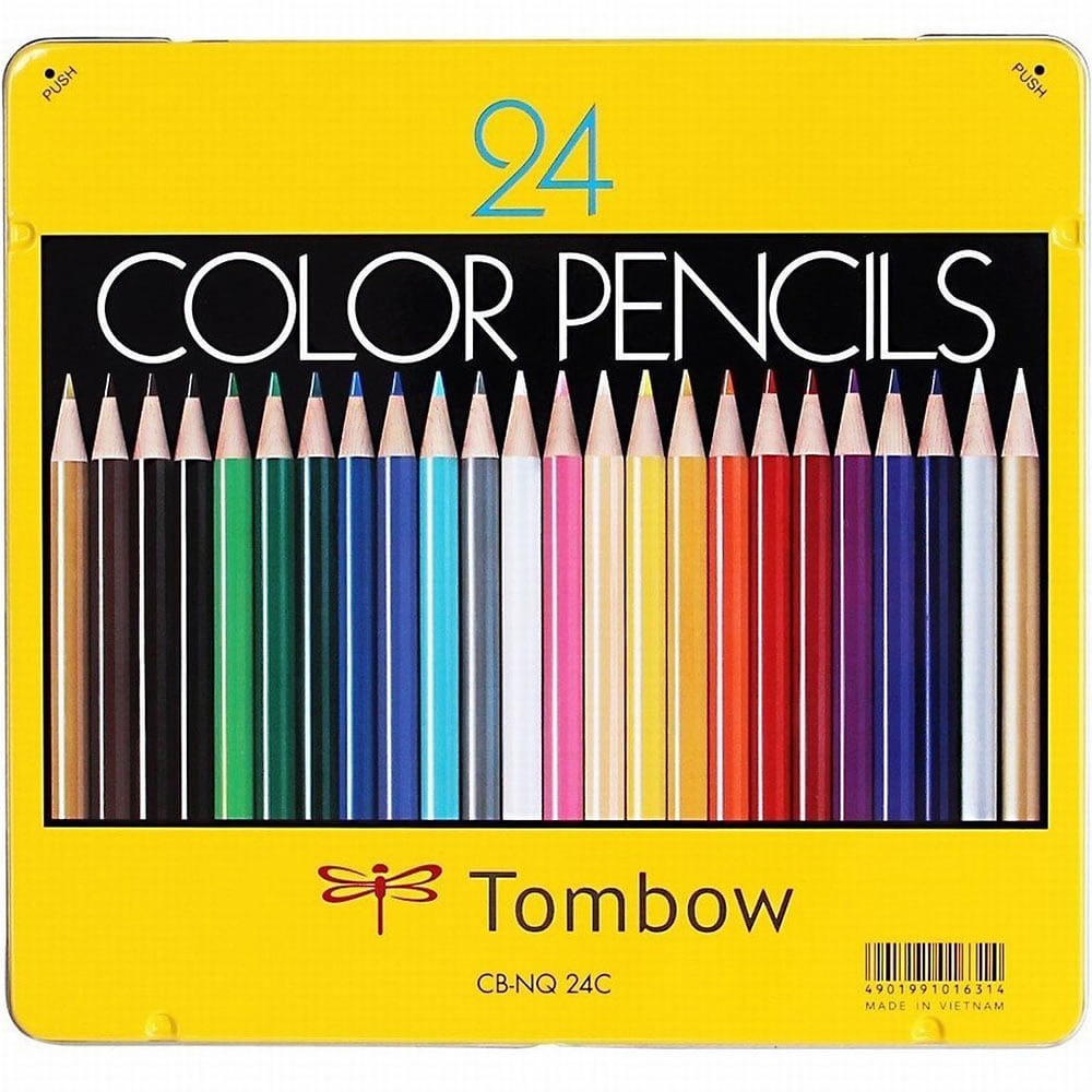 トンボ缶入り色鉛筆 24色