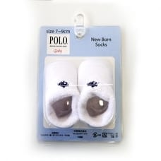 POLO BCS 1P 新生児ソックス パイル カップ入り（ホワイト×7～9cm） ベビーザらス限定