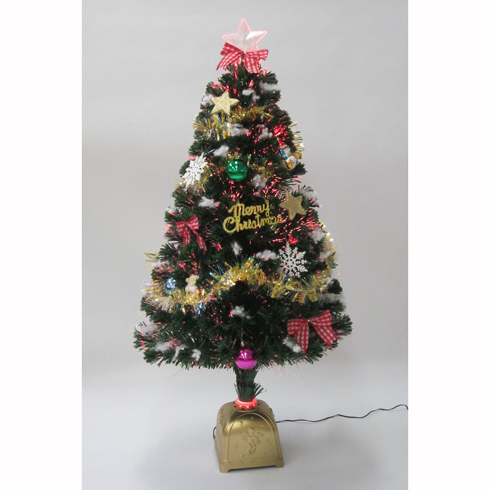 【クリスマスツリー】ファイバーツリー 120cm サンタ【送料無料】