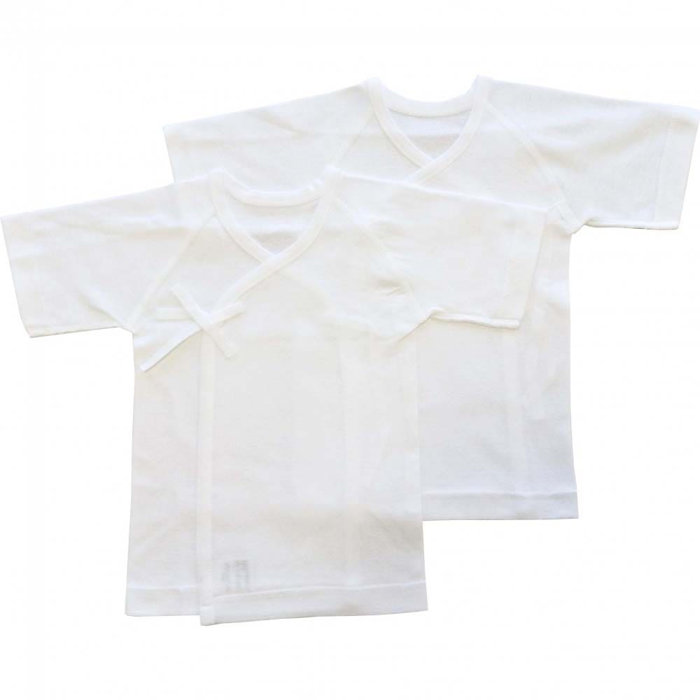 日本製 2枚入り フライス短肌着 新生児肌着（ホワイト・50-60cm） ベビーザらス限定
