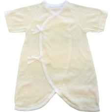 日本製 5枚入り フライス新生児肌着セット（短肌着・コンビ肌着） ヒヨコ（イエロー×50-60cm）