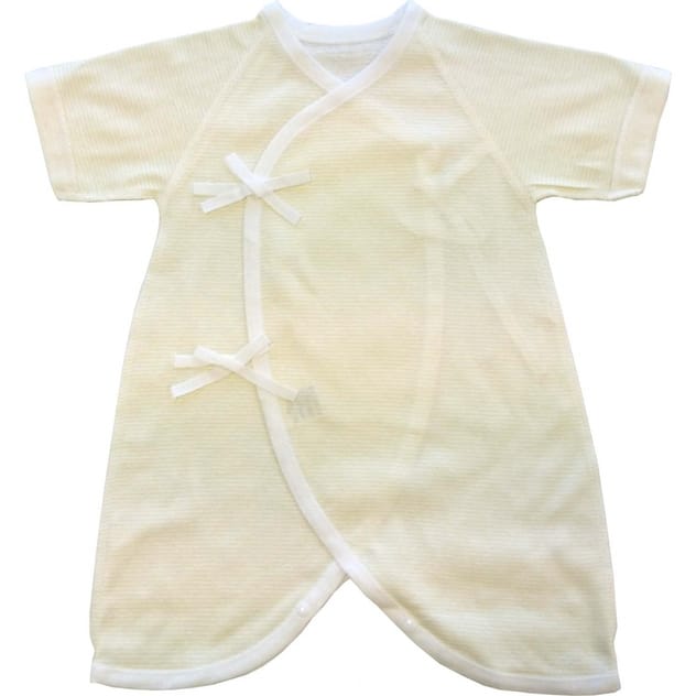 ベビーザらス限定 日本製 5枚入り フライス新生児肌着セット（短肌着・コンビ肌着） ヒヨコ（イエロー×50-60cm） | ベビーザらス