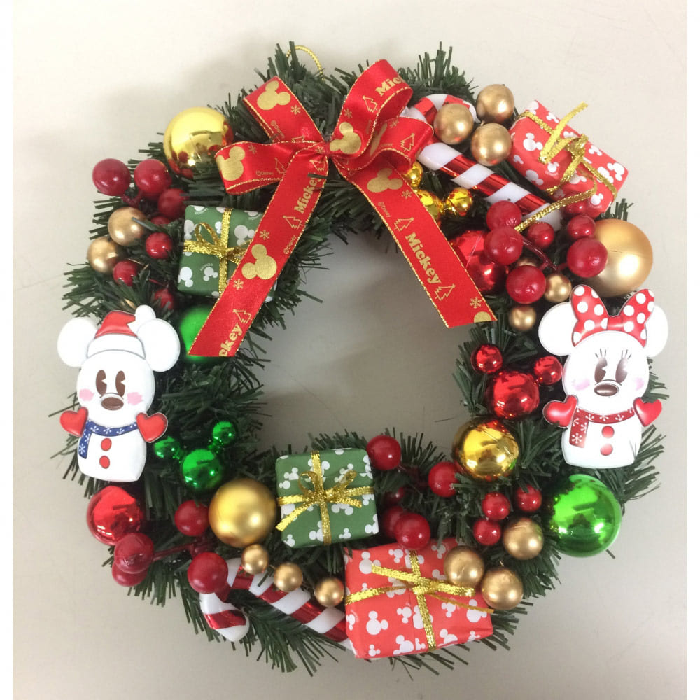 【クリスマス】トイザらス限定 ディズニークリスマス リース ミッキー＆ミニー 25cm
