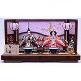 【雛人形】ベビーザらス限定 親王飾り「格子付屏風月に桜刺繍」 (605855)【送料無料】