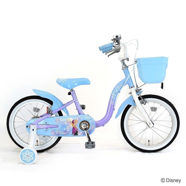 16インチ 身長98～111cm 子供用自転車 ディズニー アナと雪の女王 女の子 水色 ブルー