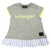 ベビーザらス限定 Wrangler ラングラー ストライプ裾フリル ネオンロゴ 半袖Ｔシャツ　(グ・・・