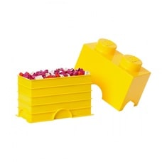 レゴ LEGO ストレージボックス ブリック 2 イエロー【レゴ LEGO 収納】【オンライン限定】