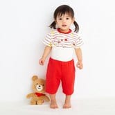 【ホットビスケッツ】 半袖パジャマ (女の子) (赤×100cm)