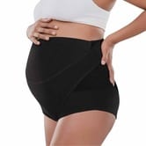 ベビーザらス限定 好みのサイズに調節自在 妊婦帯パンツ (ブラック×Mサイズ)