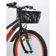 22インチ 身長120～140cm 子供用自転車 KENT X-フュージョン グレー/オレンジ 男の子 ライト 6段変速機ギア スチールフレーム カゴ 鍵 黒