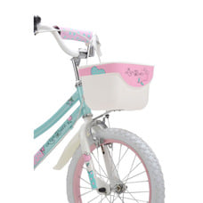 18インチ 身長110～125cm 子供用自転車 KENT ガールズラブ 女の子 人気 スチールフレーム カゴ 補助輪 白 ホワイト ピンク かわいい おしゃれ