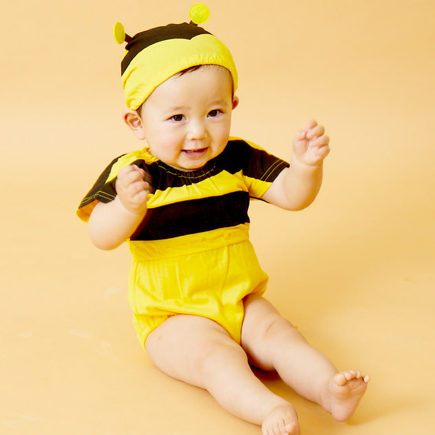 【再入荷】 みつばち ロンパース ベビー ハチ 蜂 おむつ キッズ  赤ちゃん