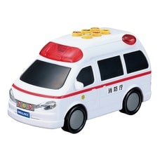 おしゃべりピカピカ パトカー／救急車／消防車(NEW 消防車) 1台【種類ランダム】ミニカー
