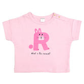 ベビーザらス限定 ウサギ知育半袖Tシャツ (ピンク×80cm)