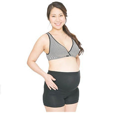骨盤サポート 妊婦帯パンツ (ブラック×Lサイズ)