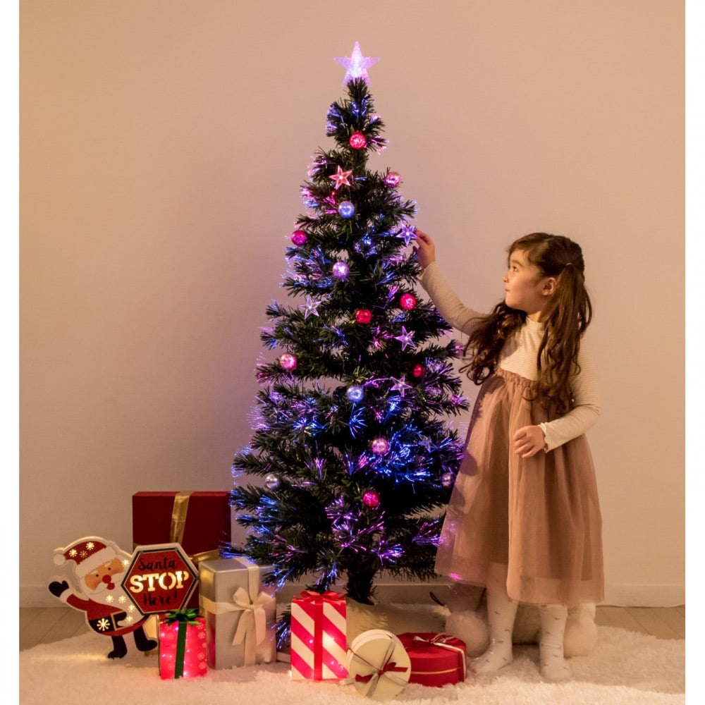 【クリスマスツリー】150cm 小さく分割ファイバーツリー おしゃれ 北欧 簡単収納 人気【送料無料】