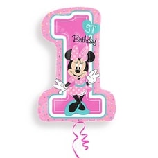 1歳 ミニーマウス バースディ バルーンデコレーションセット【風船 誕生日】 【オンライン限定】