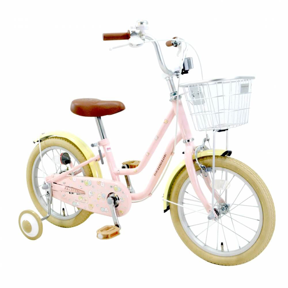 16インチ 身長95~113cm 子供用自転車 すみっコぐらし（ピンク）補助輪 女の子 かわいい キャラクター
