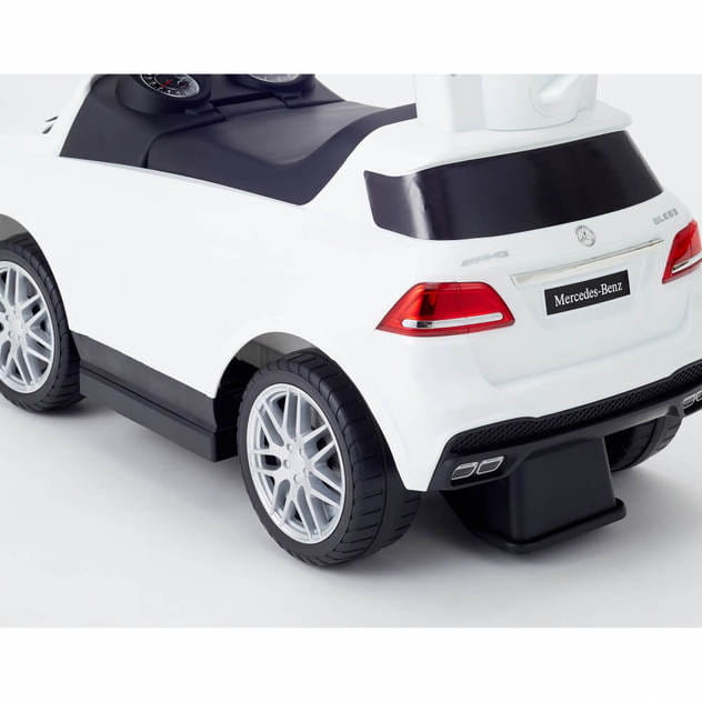 乗用玩具 メルセデスベンツ AMG GLE63 押手付（ホワイト）かじきり押手棒付き 乗れる車のおもちゃ ノナカワールド クラクション音  メロディ6曲【送料無料】