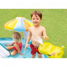 INTEX ゲイタープレイセンタープール 201×170×84cm キッズ 子供 水遊び ビニールプール 大型 滑り台付きプール【送料無料】