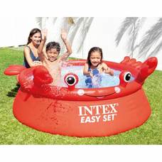 INTEX カニさん イージーセットプール 183×183×51cm キッズ 子供 水遊び ビニールプール 大型 丸型 円形 かわいい ファミリープール【送料無料】