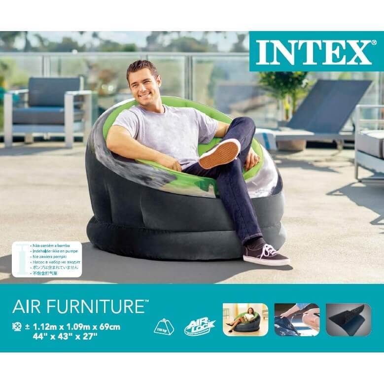 INTEX エアソファ エンパイアチェア 112×109×69cm 室内・室外【送料無料】