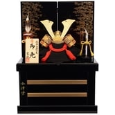 【五月人形】ベビーザらス限定 兜収納飾り「竹蒔絵会津塗」 (536661)