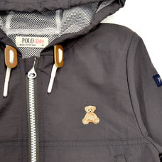 POLO BCS 長袖フード付きジャケット タスロン (チャコール×90cm)