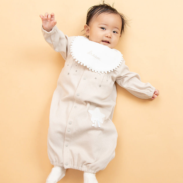 ベビーザらス限定 新生児2WAYドレスオール スタイ付き (ピンク×50-70cm) | ベビーザらス
