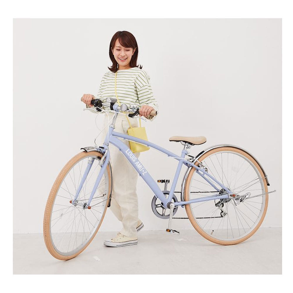 27インチ 身長150~165cm 子供用自転車 アミューズ（ブルーグレイ）男の子 女の子画像