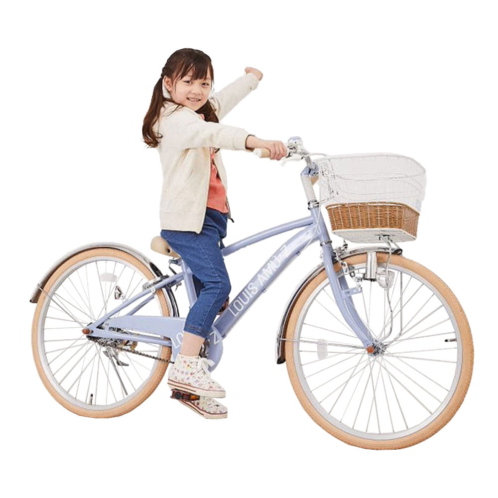 トイザらス限定 22インチ 身長120~135cm 子供用自転車 アミューズ（ブルーグレー） 女の子