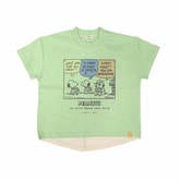 ベビーザらス限定 SNOOPY スヌーピー 切替 半袖Tシャツ コミック柄(グリーン×80cm)
