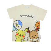monpoke モンポケ 半袖Tシャツ 集合(ホワイト×95cm)