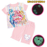 デリシャスパーティプリキュア 半袖光るパジャマ(ピンク×100cm)