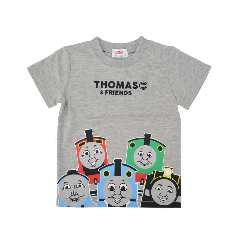 THOMAS トーマス 天竺 半袖 デイリーTシャツ 集合(グレー×95cm)の大画像