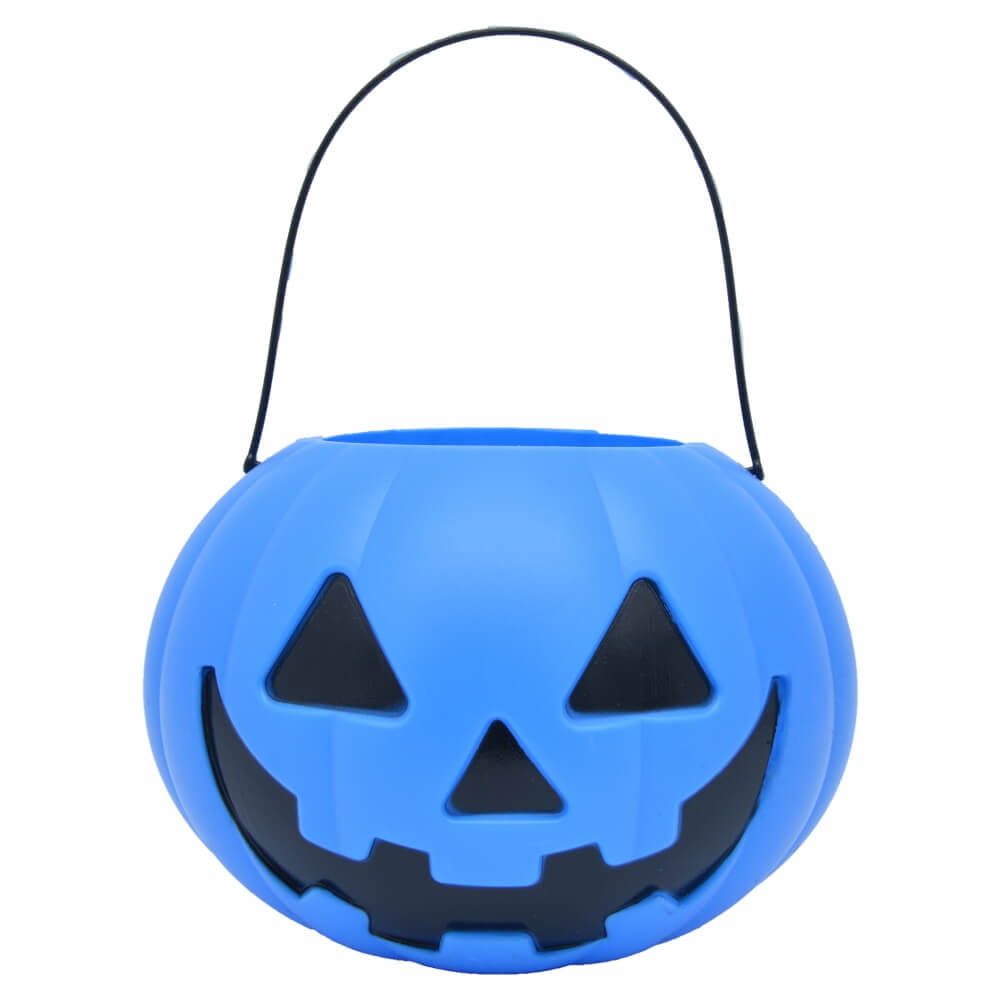 【ハロウィン】かぼちゃバケツ ブルー 18cm