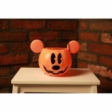 ハロウィンバケツ ディズニー かぼちゃバケツ 幅19cm（ミッキー）オレンジ お菓子入れ 子供