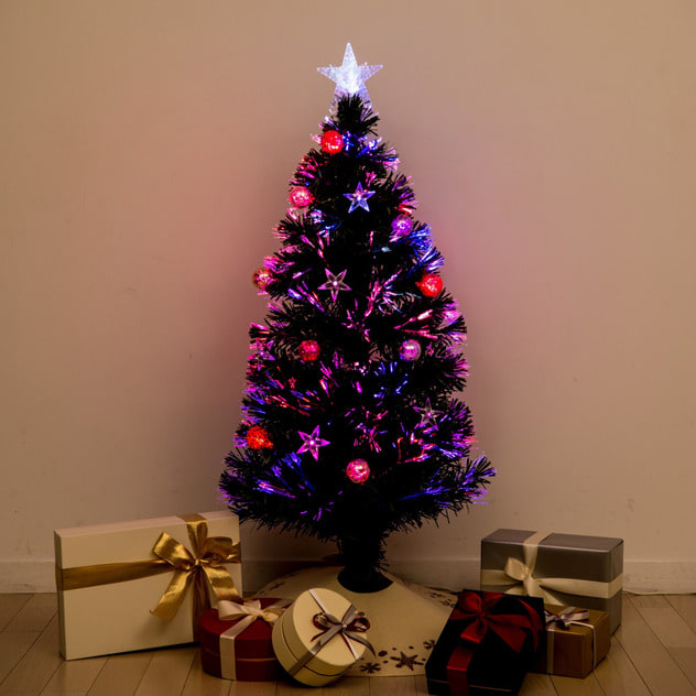 クリスマスツリー】100cm 小さく分割ファイバーツリー 片付け 簡単